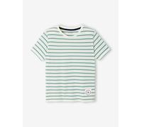 T-shirt garçon rayé manches courtes sauge rayé 6A