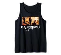 T-Shirt Gaucho Argentin Cowboy avec Cheval au Coucher du Soleil Débardeur