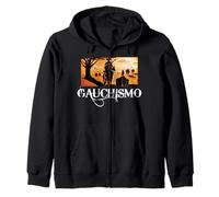 T-Shirt Gaucho Argentin Cowboy avec Cheval au Coucher du Soleil Sweat à Capuche