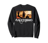 T-Shirt Gaucho Argentin Cowboy avec Cheval au Coucher du Soleil Sweatshirt