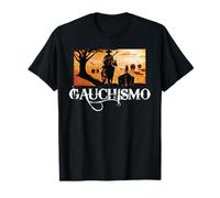 T-shirt Gaucho Argentin Cowboy avec cheval au coucher du soleil T-Shirt
