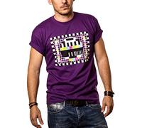 T-Shirt Geek Homme Image DE Test Humour Theory Violet XL