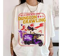 T-shirt « Get In Loser We're Going Dungeon Crawling », t-shirt à thème science-fiction, t-shirt graphique Carl Princess Donut, t-shirt pour fans de Carl Dungeon Crawler 2