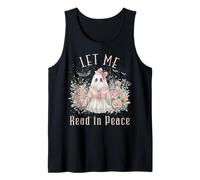 T-Shirt Ghost Book Lover Let Me Read in Peace Débardeur
