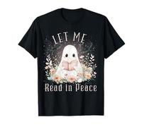 T-Shirt Ghost Book Lover Let Me Read in Peace T-Shirt