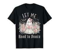 T-Shirt Ghost Book Lover Let Me Read in Peace T-Shirt