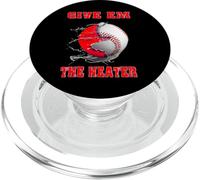 T-Shirt « Give Em The Heater Baseball Pitcher » PopSockets PopGrip pour MagSafe