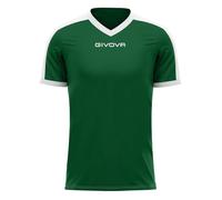 T-shirt GIVOVA Revolution Interlock Vert - Homme/Adulte - 100% polyester - Manches courtes - Col arrondi S