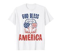 T-shirt « God Bless America » avec motif aigle patriotique T-Shirt