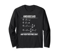 T-Shirt God Said Maxwell Equations and Then There Was Light Manche Longue