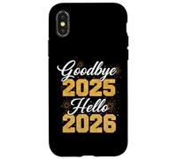 T-Shirt Goodbye 2025 Hello 2026 Nouvel an 26 Coque pour iPhone X/XS