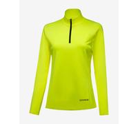 T-shirt GOREWEAR Everyday Mid Quarter Zip manche longue jaune fluo femme - XXS