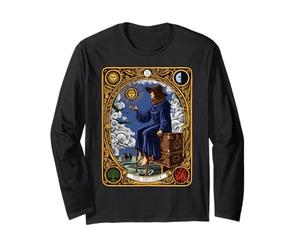T-Shirt Gothique The Dreamer (Le Fool) Mayor Arcana Tarot Card Manche Longue
