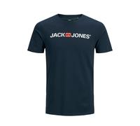 Jack & Jones – T-shirt Homme Jjecorp Logo – Col ras-du-cou, manches courtes – Bleu marine 4XL