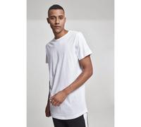Urban Classics Homme Shaped Long Tee Manches Courtes Ourlet Arrondi Col Rond Basique Streetwear Minimaliste 100 Coton Jersey, Blanc (White 220), 4XL EU