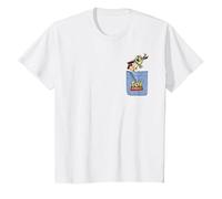 T-shirt graphique à poche Disney Pixar Toy Story Buzz and Woody T-Shirt, Enfant, Blanc, 12 ans