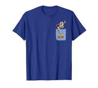 T-shirt graphique à poche Disney Pixar Toy Story Buzz and Woody T-Shirt, Homme, Bleu Royal, S
