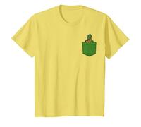 T-Shirt Graphique à Poche vectorielle Gorn de la série Originale Star Trek T-Shirt, Enfant, Citron, 12 Ans
