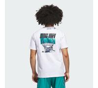 adidas Homme Hoops Graphic Tee, White/Black, L