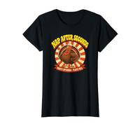 T-Shirt Graphique Amusant en Forme de Dinde pour Thanksgiving Nap After Seconds T-Shirt Graphique avec Valeur, Femme, Noir, XS