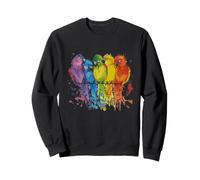 T-Shirt Graphique Aquarelle perroquets colorés Amoureux des Oiseaux pour Enfants Sweatshirt