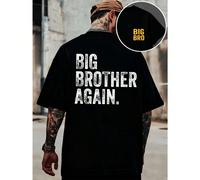 T-shirt graphique Big Brother Again, confectionné dans un matériau de haute qualité, décontracté, confortable, durable, avec un imprimé graphique unique, imprimé des deux côtés. T-shirt imprimé pour h