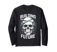 T-Shirt Graphique Building The Future Skull Engineer Manche Longue