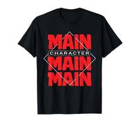 T-Shirt Graphique de Motivation avec Inscription « Main a Character Energy » T-Shirt