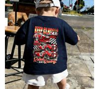 T-shirt graphique de voiture de course vintage classique pour bébé garçon, "Rebel Racing" imprimé, t-shirt à manches courtes décontracté, Top d'été pour bébé 6-9M,9-12M,12-18M,18-24M,2-3Ygraphique,Let