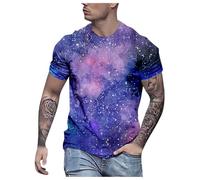 T-Shirt Graphique décontracté à Manches Courtes avec Impression Dinosaure pour Un Style Quotidien Confortable et Estival (Dark Purple, XXL)