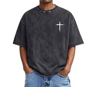 T-Shirt Graphique Délavé Vintage pour Homme The Ultimate Deadlifter Haut de Sport à Manches Courtes et Coupe Ample