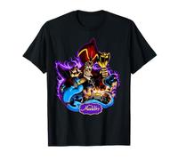 T-shirt graphique Disney Aladdin Jafar Genie Jasmine Art T-Shirt
