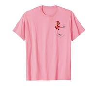T-shirt graphique Disney Mulan Mushu avec poche poitrine gauche T-Shirt, Homme, Rose, S