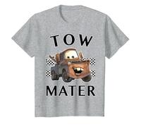 T-shirt graphique Disney Pixar Cars Tow Mater Finish T-Shirt, Enfant, Gris Chiné, 12 ans
