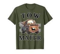 T-shirt graphique Disney Pixar Cars Tow Mater Finish T-Shirt, Homme, Olive, S