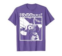 T-shirt graphique Disney Pixar Ratatouille Chef Remy T-Shirt, Homme, Violet Chiné, M