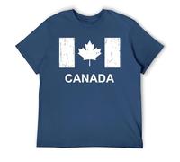 T-shirt graphique drapeau du Canada, motif feuille d'érable amusant pour la fête du Canada, Style marine, L