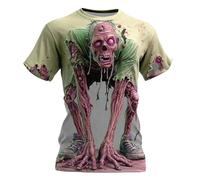 T-shirt graphique en maille avec effet accrocheur pour un dîner moderne, style urbain décontracté, idéal pour les hommes, combinaison parfaite urbaine estivale, design unique pour, Jaune clair., XL