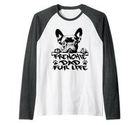 T-Shirt Graphique Frenchie Dad Bold Text Manche Raglan