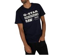 T-shirt graphique G-Star Homme - Bleu - Manches courtes - Col arrondi XS