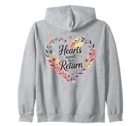 T-Shirt Graphique Hearts Await Their Return Floral Love Sweat à Capuche