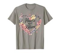 T-Shirt Graphique Hearts Await Their Return Floral Love T-Shirt