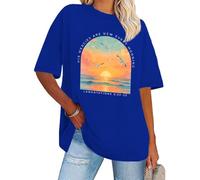 T-shirt graphique His Mercies are New Every Morning Shirt Sunrise Seagull avec verset de la Bible chrétienne, bleu marine, L