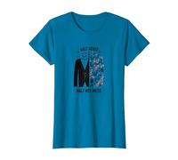 T-Shirt Graphique Humoristique mi-Adulte Half Hot Mess T-Shirt, Femme, Saphir, L
