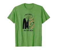 T-Shirt Graphique Humoristique mi-Adulte Half Hot Mess T-Shirt, Homme, Herbe, M