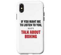 T-Shirt Graphique I Only Want to Talk About Boxing Sports Coque pour iPhone X/XS