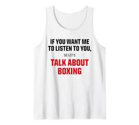 T-Shirt Graphique I Only Want to Talk About Boxing Sports Débardeur