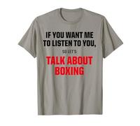 T-Shirt Graphique I Only Want to Talk About Boxing Sports T-Shirt