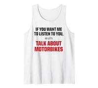 T-Shirt Graphique « I Only Want to Talk About Motorcycle » Débardeur