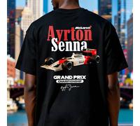 T-shirt graphique McL 100 % coton, coupe ample, style Formule 1, inspiré de la voiture de . Idéal pour l'été, le streetwear et les idées cadeaux pour les fans de course automobile. Confortable et parf